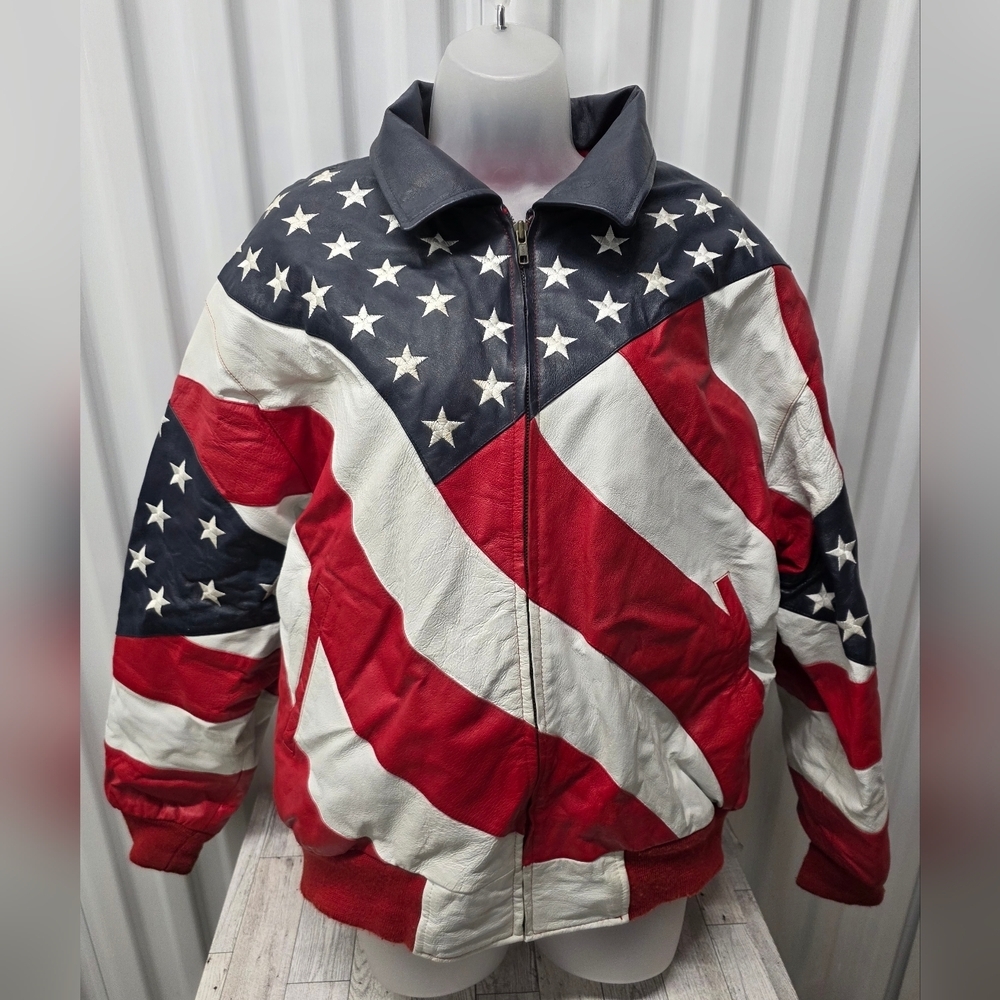Vintage Michael Hoban Red and Black Leather Jacket